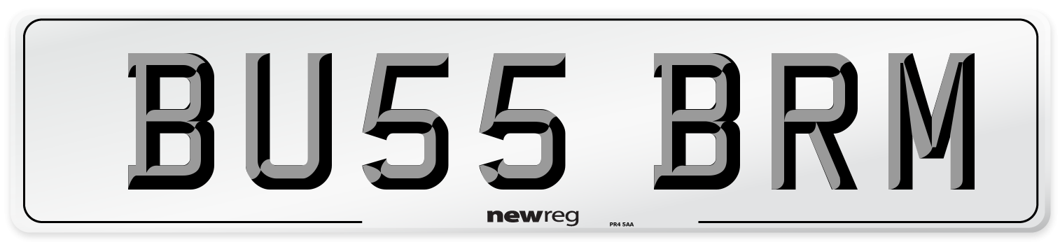 BU55 BRM Number Plate from New Reg